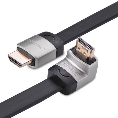 绿联hdmi线直角弯头大边朝内1.4版金属接头扁平设计hd122-1.5米10278